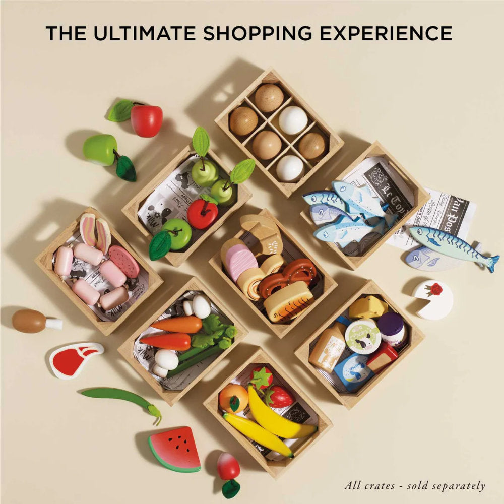 Le Toy Van – Wooden Farm Eggs Food Crate – 7pcs