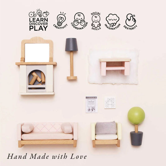 Le Toy Van – Dolls House Furniture: Living Room – 19pcs