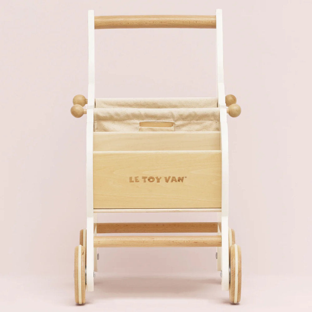 Le Toy Van – Wooden Shopping Grocery Trolley & Bag