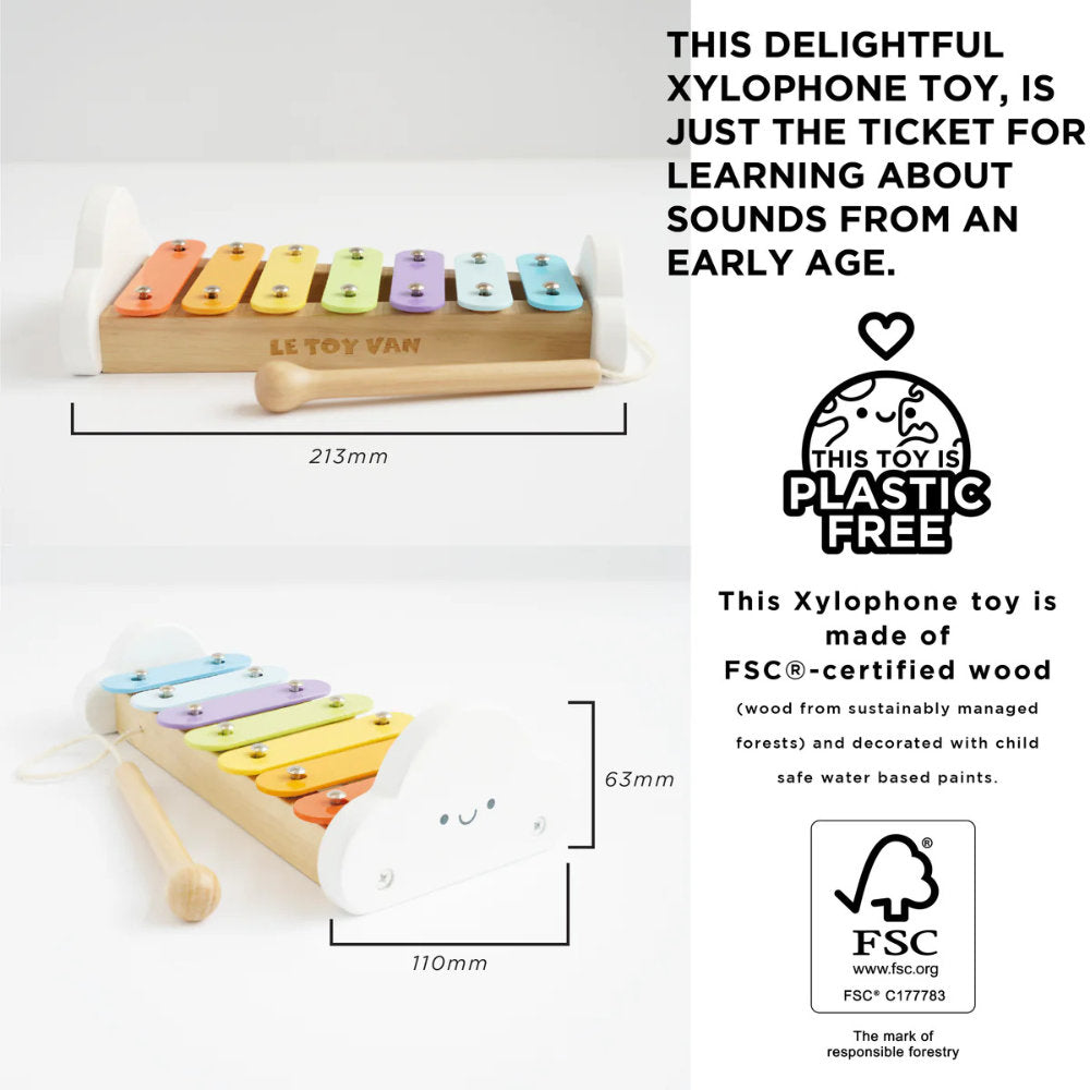 Le Toy Van – Wooden Rainbow Xylophone – 2pcs