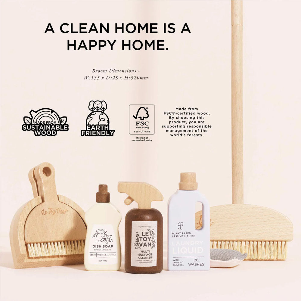 Le Toy Van – Wooden Cleaning Set – 7pcs