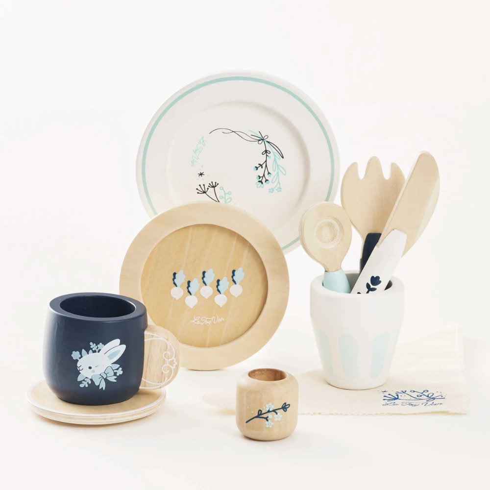 Le Toy Van – Wooden Cutlery & Dinner Set – 10pcs