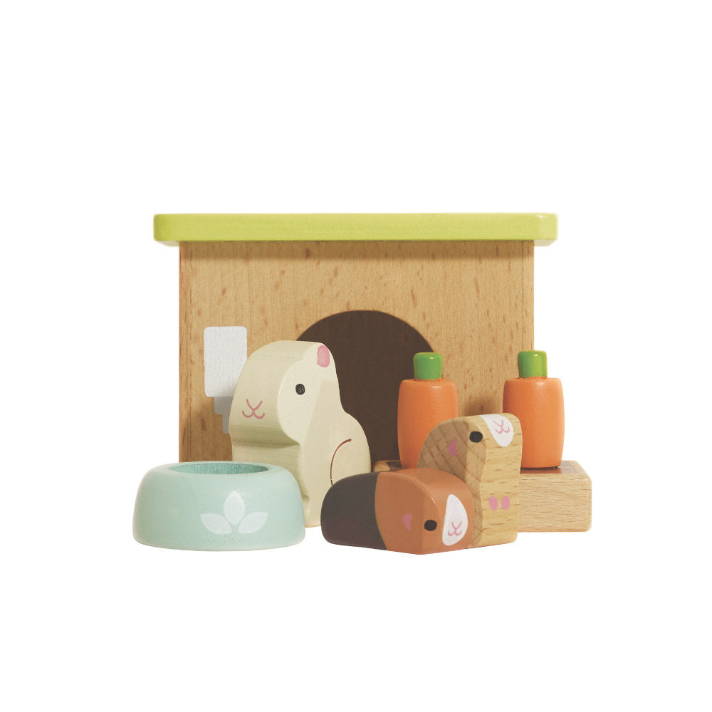 Le Toy Van – Dolls House Furniture: Bunny & Guinea Pet Animal Set – 5pcs