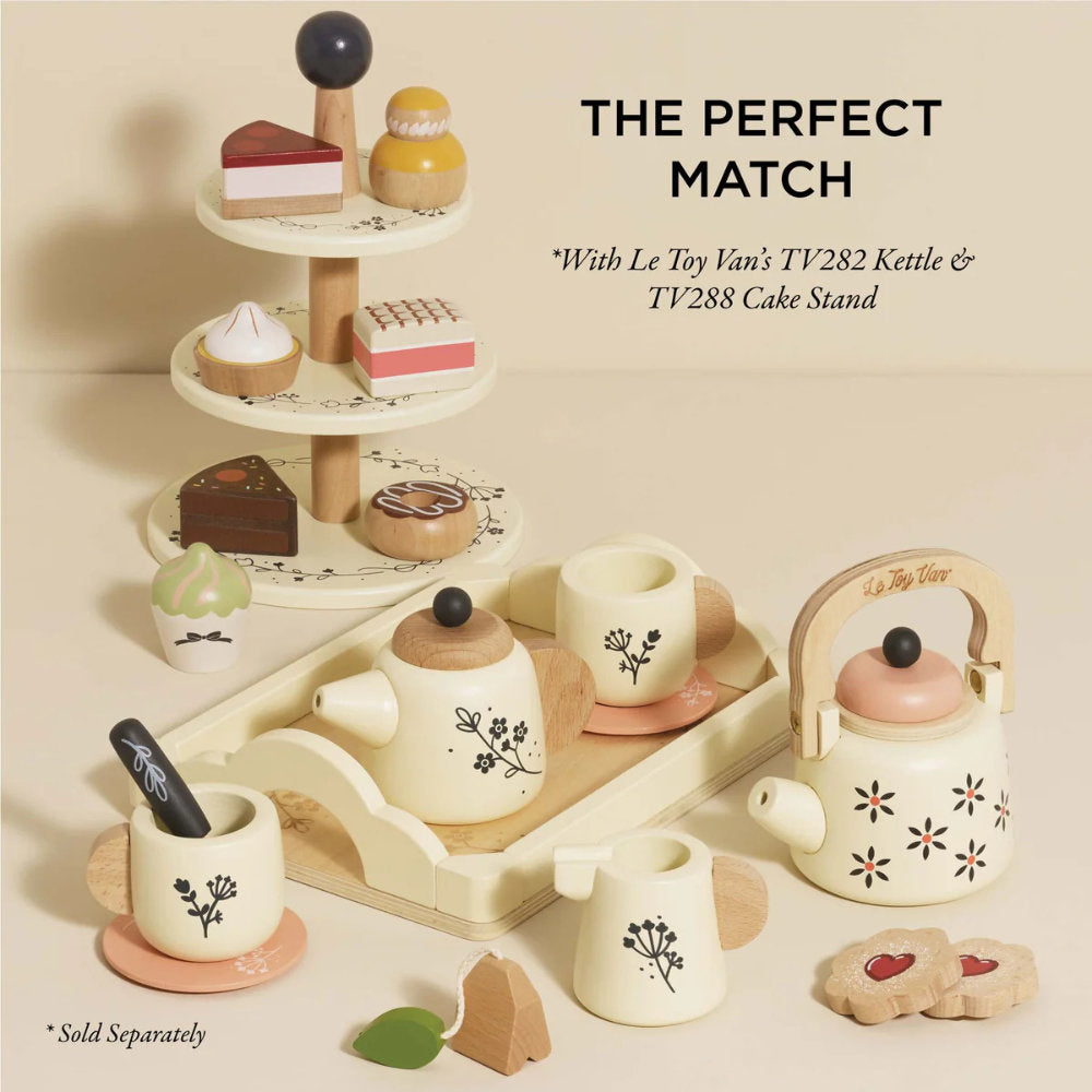 Le Toy Van – Wooden Tea Set & Tray – 12pcs
