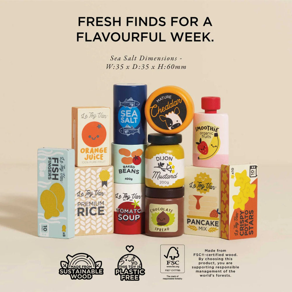 Le Toy Van – Wooden Supermarket Grocery Weekly Shop – 12pcs