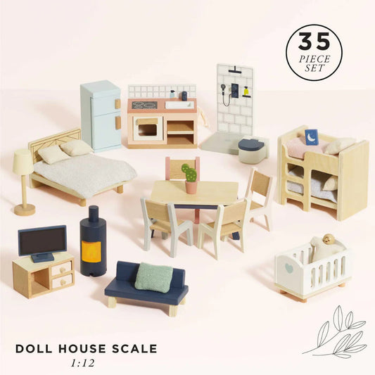 Le Toy Van – Dolls House Furniture: Child’s Bedroom – 24pcs