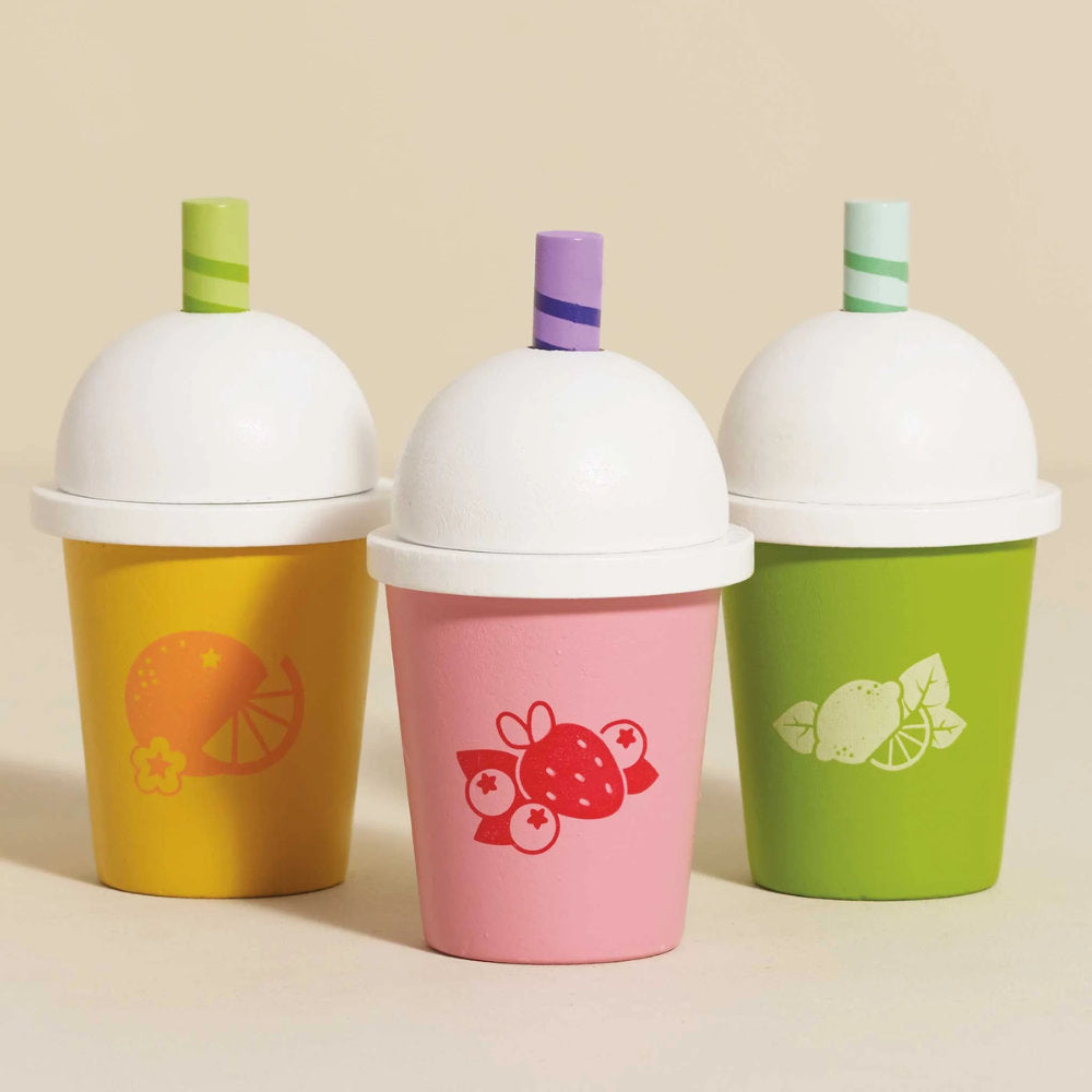Le Toy Van – Wooden Take Away Smoothie Trio – 3pcs