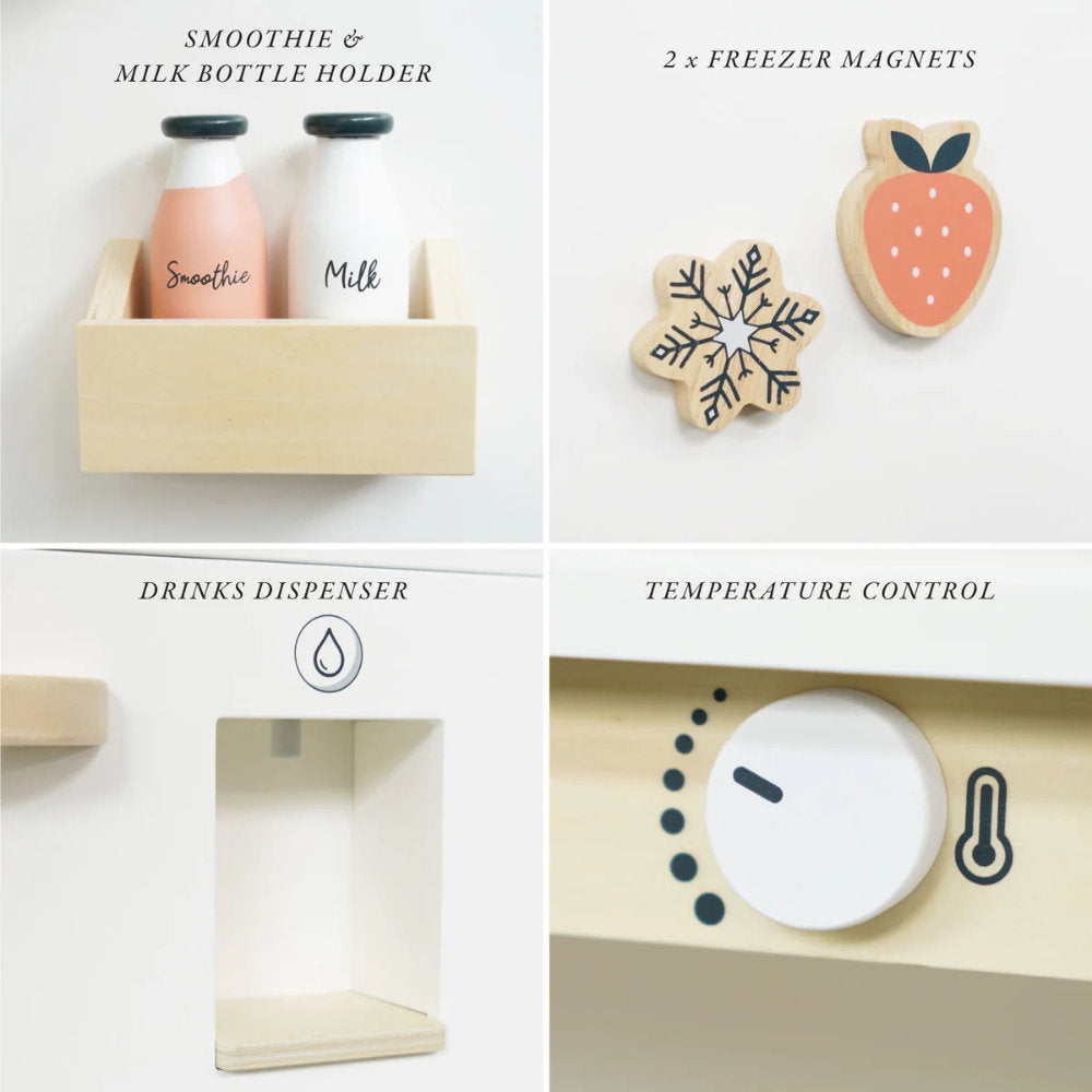 Le Toy Van – Wooden Freestanding Fridge Freezer – 10pcs