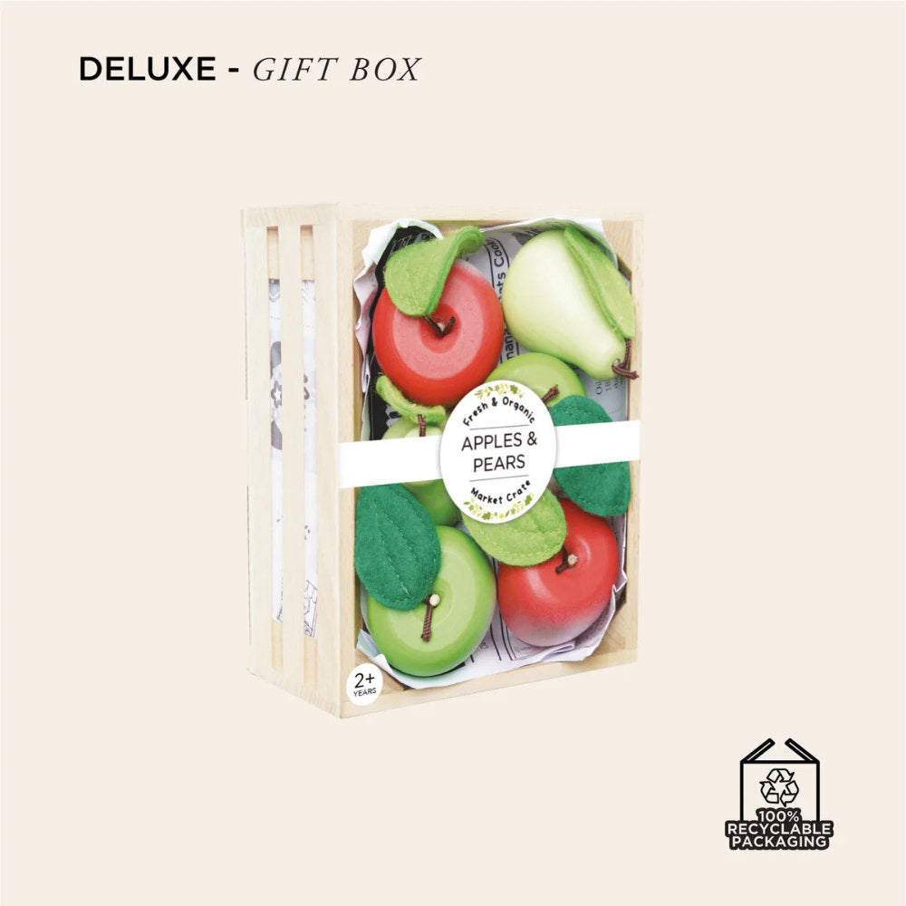 Le Toy Van – Wooden Orchard Fruits Food Crate – 8pcs
