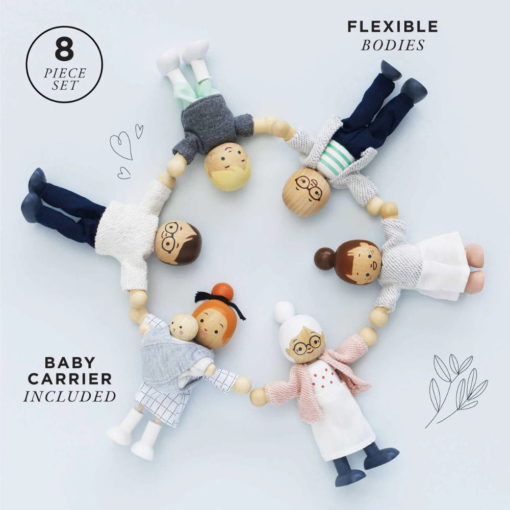 Le Toy Van – Wooden Dolls House Family Set – 7pcs
