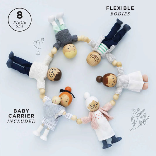 Le Toy Van – Wooden Dolls House Family Set – 7pcs