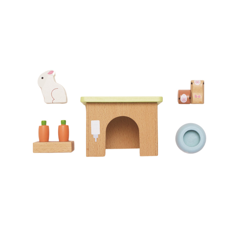 Le Toy Van – Dolls House Furniture: Bunny & Guinea Pet Animal Set – 5pcs