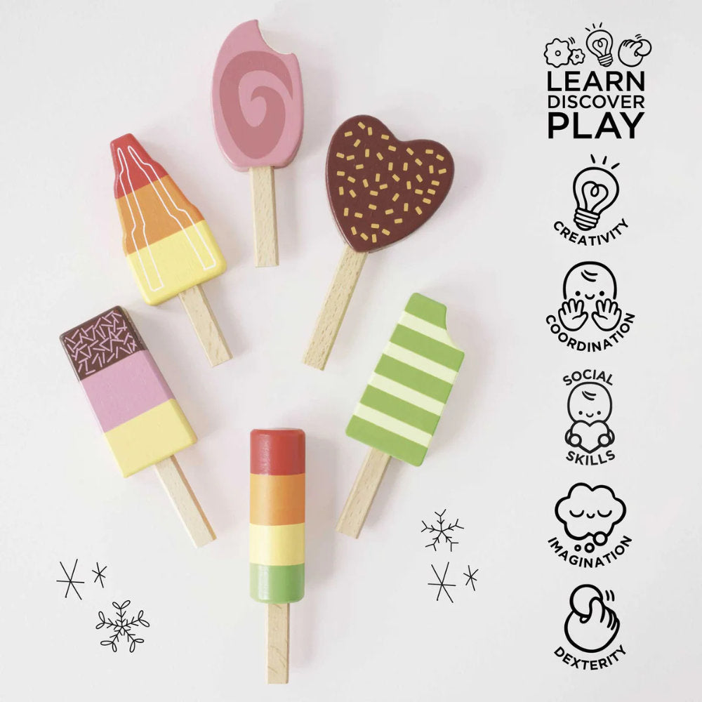Le Toy Van – Wooden Ice Lollies Popsicles – 7pcs