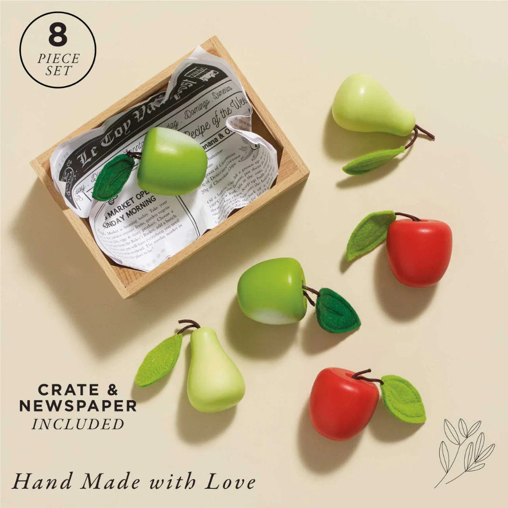 Le Toy Van – Wooden Orchard Fruits Food Crate – 8pcs