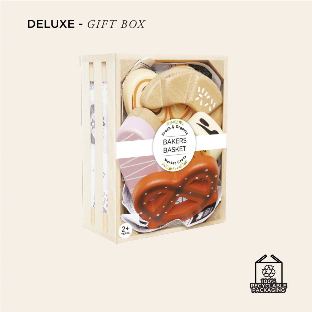 Le Toy Van – Wooden Bakery & Patisserie Food Crate – 7pcs