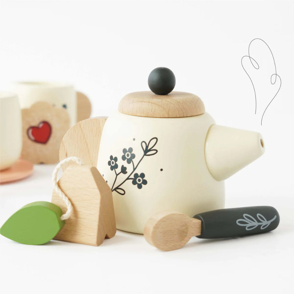 Le Toy Van – Wooden Tea Set & Tray – 12pcs