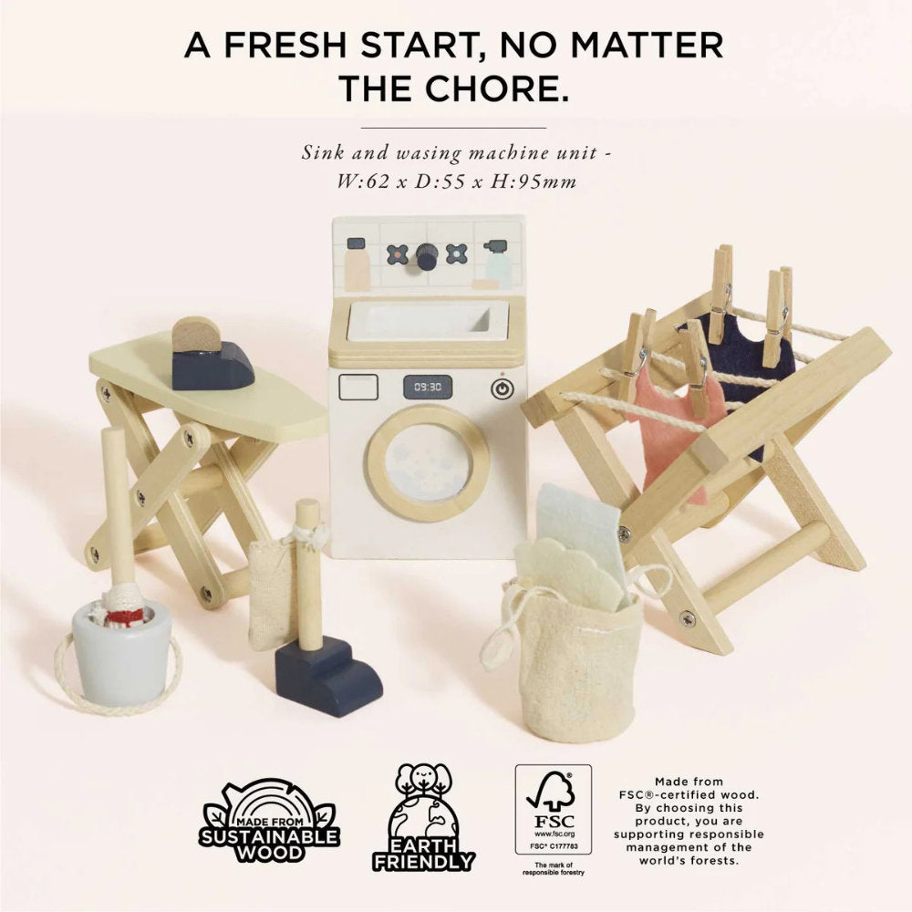 Le Toy Van – Dolls House Furniture: Laundry Room – 16pcs