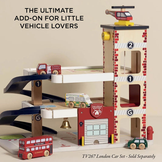 Le Toy Van – Fire & Rescue Wooden Garage